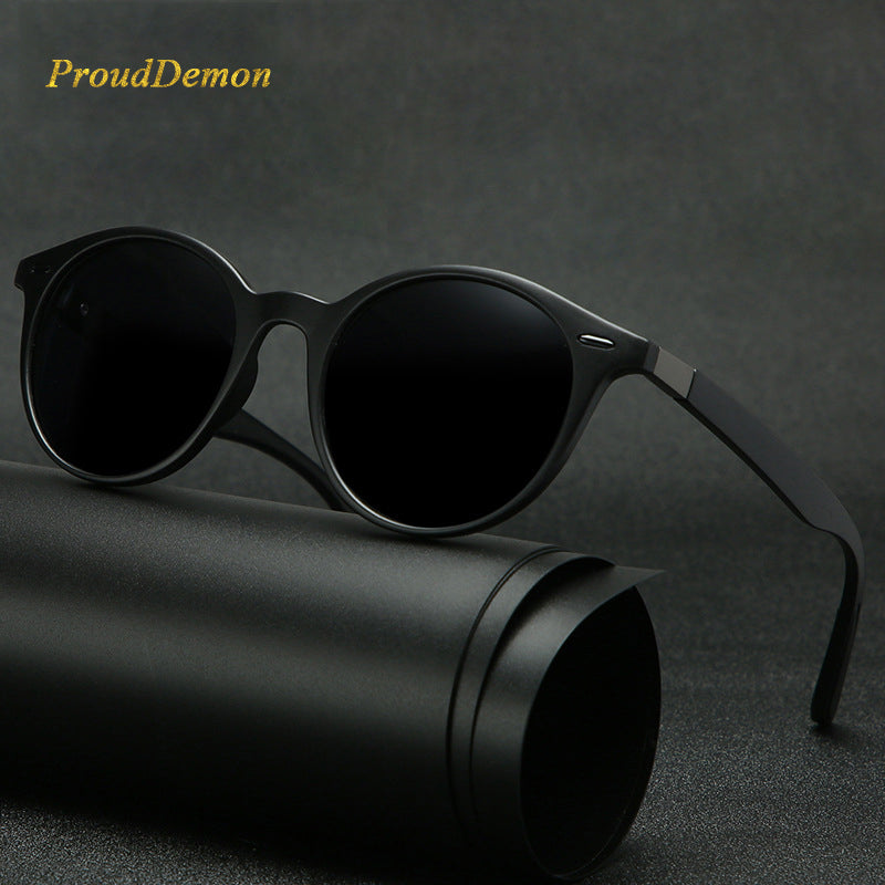 PROUD DEMON Fashion Men Women Classic Retro Rivet Polarized Sunglasses Lighter Design Oval Frame UV400 Protection Gafas De Sol