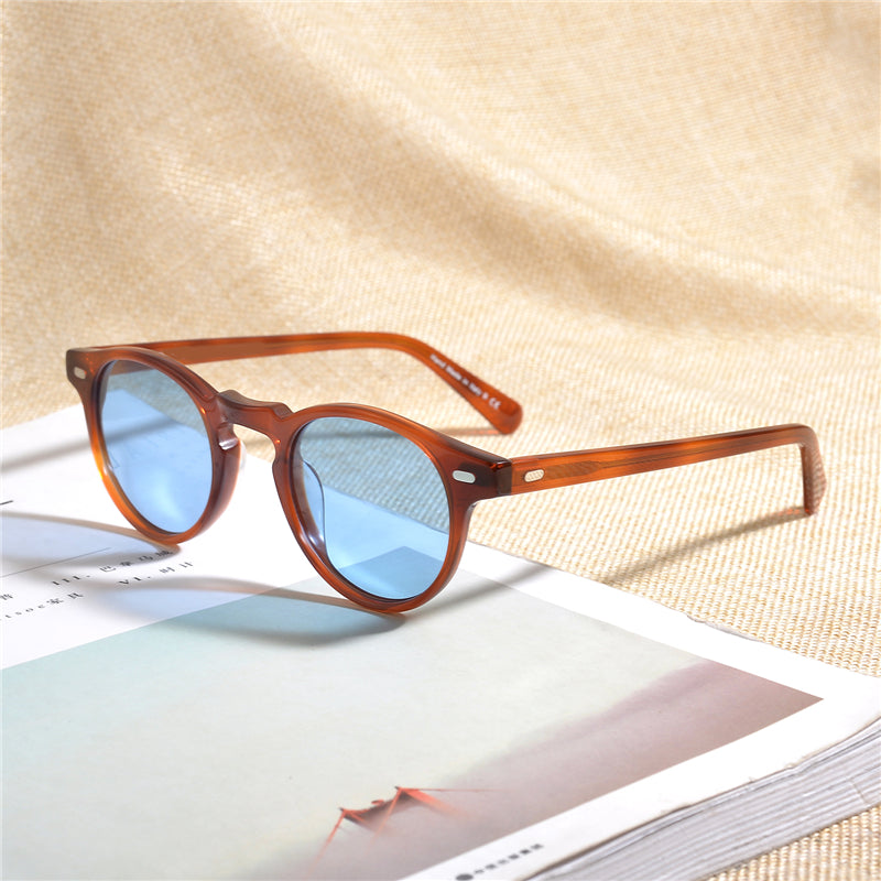 Gregory Peck Brand Designer men women Sunglasses Vintage Polarized sunglasses OV5186 retro Sun glasses oculos de sol OV 5186