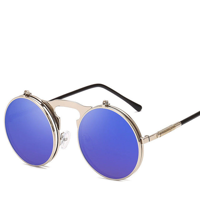 LeonLion 2019 Steam punk Sunglasses Men Fashion 2019 Street Beat Round Eyeglasses Outdoor Oculos De Sol Feminino UV400