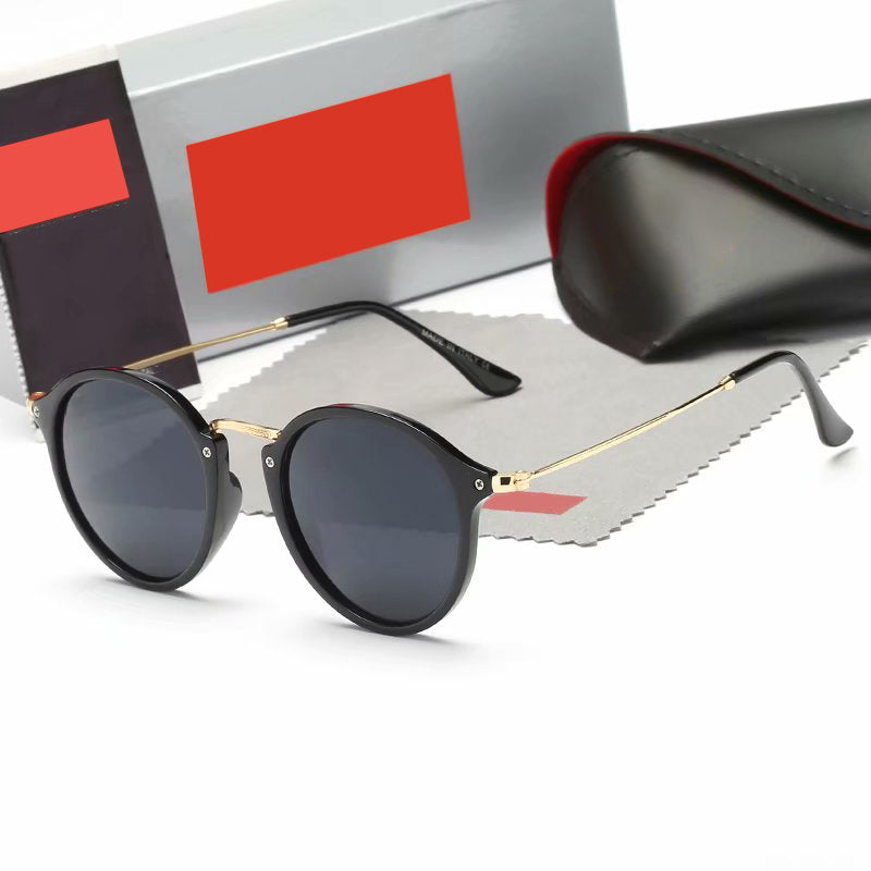 Superior quality New 2020 Fashion Classic Vinatge 2447 Round Style rayeds Sunglasses Men Women Brand Design Sun Glasses Oculos