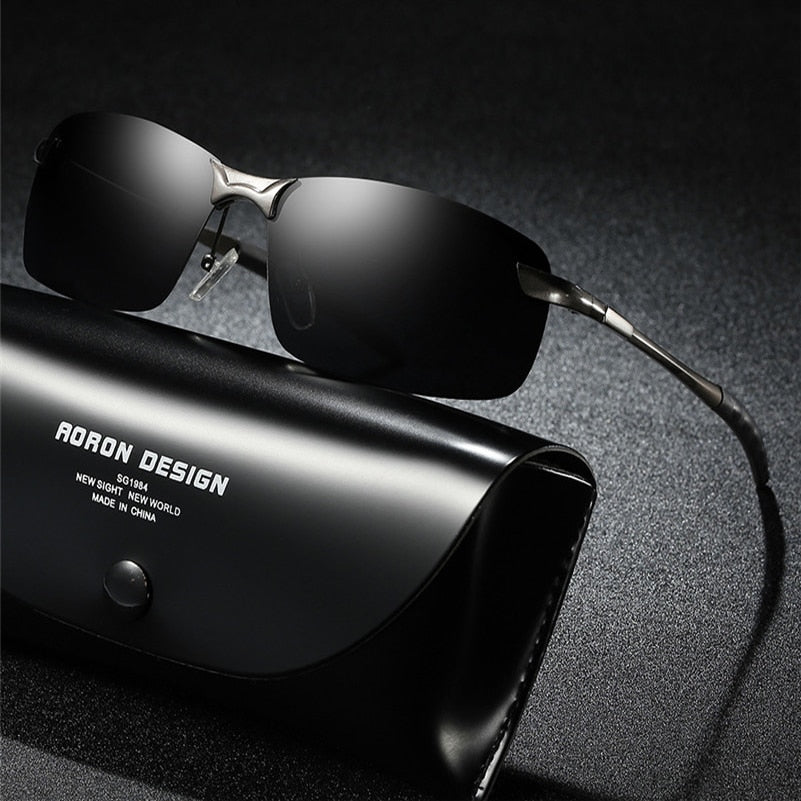 AORON 2019 Mens Glasses Polarized Sunglasses Male Aviation Metail Frame Quality Sun Glasses Outdoor Driving for Accessories S4
