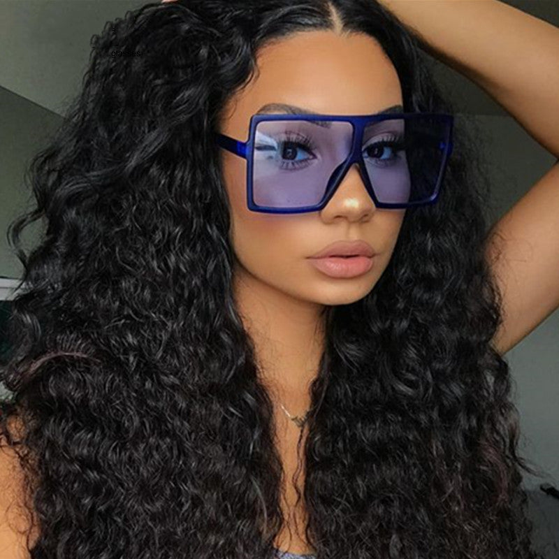 Vintage Big Square Sunglasses Women Goggles Mens Oversize Sun Glasses Female Fashion Famous Brand Black Eyewear Gafas de sol
