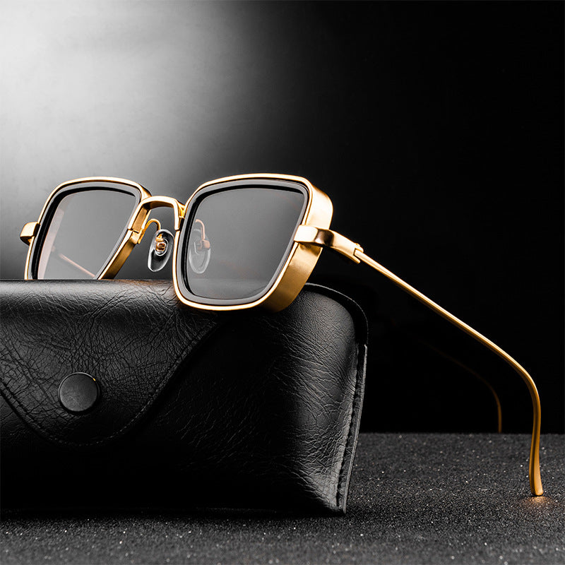 2020 New Sunglasses Steampunk Women Men Sun Glasses Driving Fishing Square Vintage Retro  Fashion Male Goggle UV400 Gafas De Sol